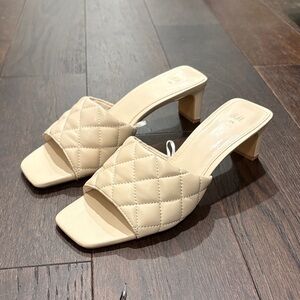 H&M Cream Quilted Heels